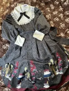 axes femme kawaii 猫会ワンピース ブラック タグ付き