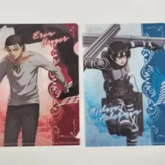 進撃の巨人 エレン・ミカサ クリアファイルセット