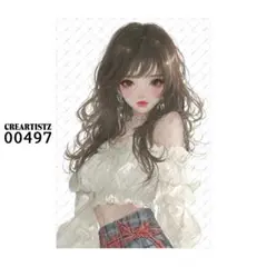 00497 ガール ペーパー/ステッカー 4枚 CREARTISTZ