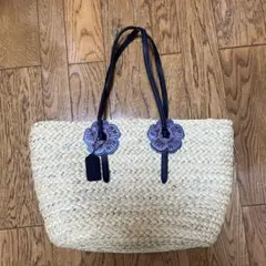 COACH かごバッグ 花モチーフ