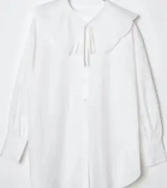 ブラウスシャツトップス付け襟チュニックセット白ホワイト量産型夢かわいい病みフリル