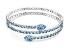 ほぼ新品　スワロフスキーSwarovski Twisty バングル ブルーのサムネイル