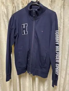 TOMMY HILFIGER ネイビー ジップアップパーカー M