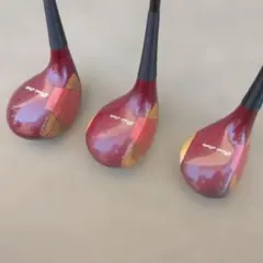 Mizuno ウッド　3本セット 赤　昭和レトロ　ヴィンテージ　アンティークのサムネイル
