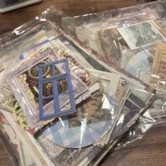 素材紙 ステッカー シール コラージュ