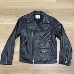 ビューティー&ユース　馬皮　ダブルライダースジャケット