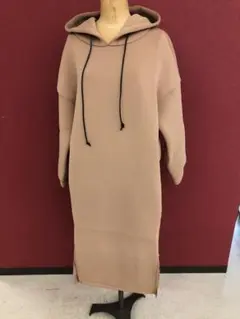 HB4643 エーエフコンフィ 長袖 パーカー ロングワンピース