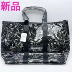 パーリーゲイツ トートバッグ クリア×黒×ボタニカル 総柄 新品正規品 ボストンのサムネイル