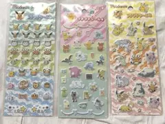 ポケモン　ポケットモンスター　プチプチシール　3点セット　ぷくっと　キラキラ