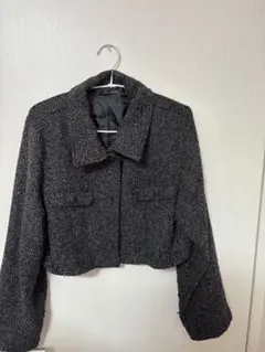 Heather クロップドジャケット F ブラック系
