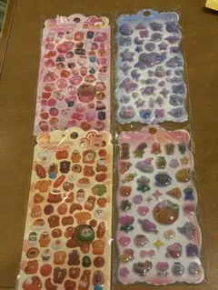 ぷくぷくシール 可愛らしさいっぱいぷっくりシール ぷくぷくシール 4点セット