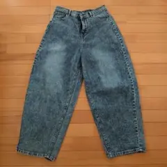しまむら ケミカルカーブデニムパンツ　コクーンパンツ Lサイズ