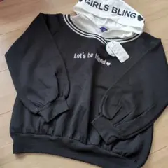 新品女の子裏起毛パーカー150