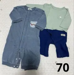 ベビー 長袖ロンパース 2wayオール　70 西松屋