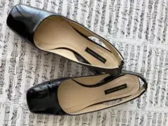 FABIO RUSCONI ブラック フラットシューズ