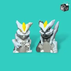 ポケモンキッズ（ホワイトキュレム、ブラックキュレム）指人形　ソフビ