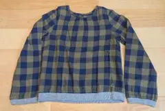 PETIT BATEAU チェック柄長袖シャツ 8ans　126cm