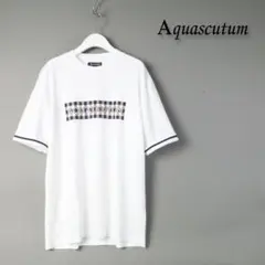 517 新品訳 アクアスキュータム クラブチェック プリント Tシャツ LLのサムネイル