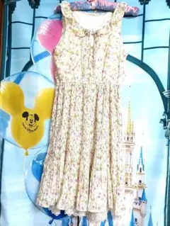 axes femme フラワープリント ワンピース