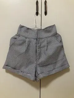 千鳥柄 ショートパンツ 短パン ミニ 黒 GRL 裏地付き ハイウエスト 韓国風