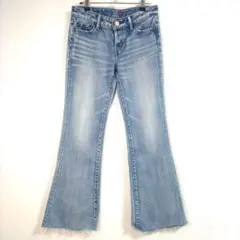 マウジー MOUSSY デニムパンツ ブーツカット ライトブルー M Y2K