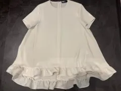 YOKO CHAN 裾フリル ブラウス ホワイトのサムネイル