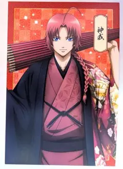 銀魂 神威 ポストカード 特典 描き下ろし片面花柄和装 新宿マルイアネックス