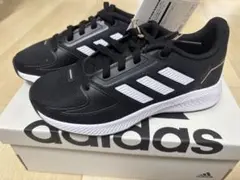 adidas黒スニーカーキッズスニーカー ブラック/ホワイト19cm