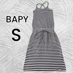 【BAPY】ボーダー 切り替えし キャミソールワンピース short