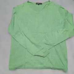 美品　BEAUTY & YOUTH グリーン Vネック セーター L