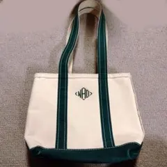 LLBean キャンバストートバッグ 未使用美品　グリーン　NAOロゴ