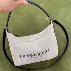 新品】 フランス風 帆布バッグ 竹ハンドル ショルダー／斜め掛け 