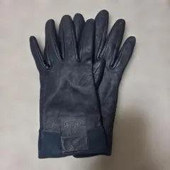 ヴィヴィアンウエストウッド 手袋　レザー　ネイビー　レディース