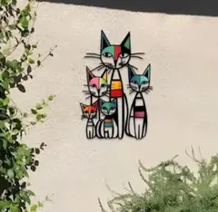 猫 壁飾り モダンアート インテリア アイアン 壁掛け