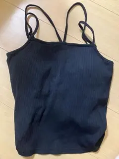 ブラック リブキャミソール Mサイズ