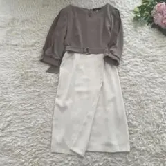 ジャスグリッティー　バイカラードッキングワンピース　七分袖　サイズ1