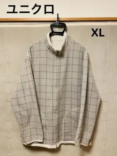 ユニクロ メンズリバーシブルフリースジャケット XL チェック&ベーシック