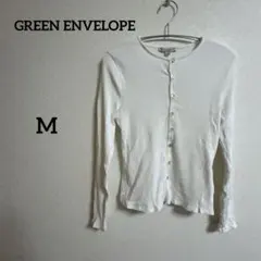 GREEN ENVELOPE 長袖Tシャツ 【M】ホワイト