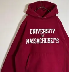 Championリバースウィーブ カレッジプリント　復刻単色青タグ　パーカー