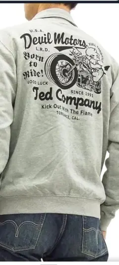 Ted Company バイカー風ジップアップスウェット
