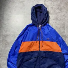 00's adidas　刺繍パフォーマンスロゴ　マルチカラー　ナイロンジャケット