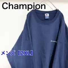 YBM60【US輸入】Champion　スウェット【メンズ2XL】長袖　ネイビー