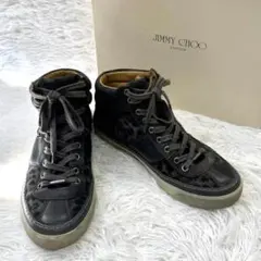 JIMMY CHOO ハイカットスニーカー レオパード柄 メンズ　ジミーチュウのサムネイル