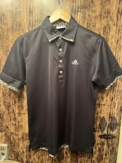 adidasアディダス半袖ポロシャツゴルフテーラーメイドスポーツ花柄エムM