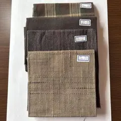 生地セット チェック柄・ブラウン系・ダークグレー系