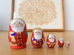 マルンコーヴァさん作　サンタクロース　マトリョーシカ　5ピースのサムネイル
