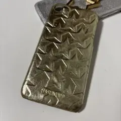 HASHIBAMI iPhoneケース 本革　ゴールド スター柄のサムネイル
