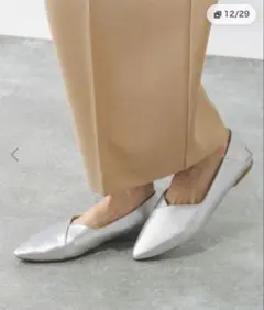 GLOBAL WORK らくっションポインテッドバブーシュ　シルバー Ｍのサムネイル