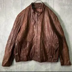 ブラウン レザージャケット