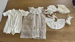 ホワイト ベビードレス セット　退院着　セレモニードレス　お宮参り　初宮参り